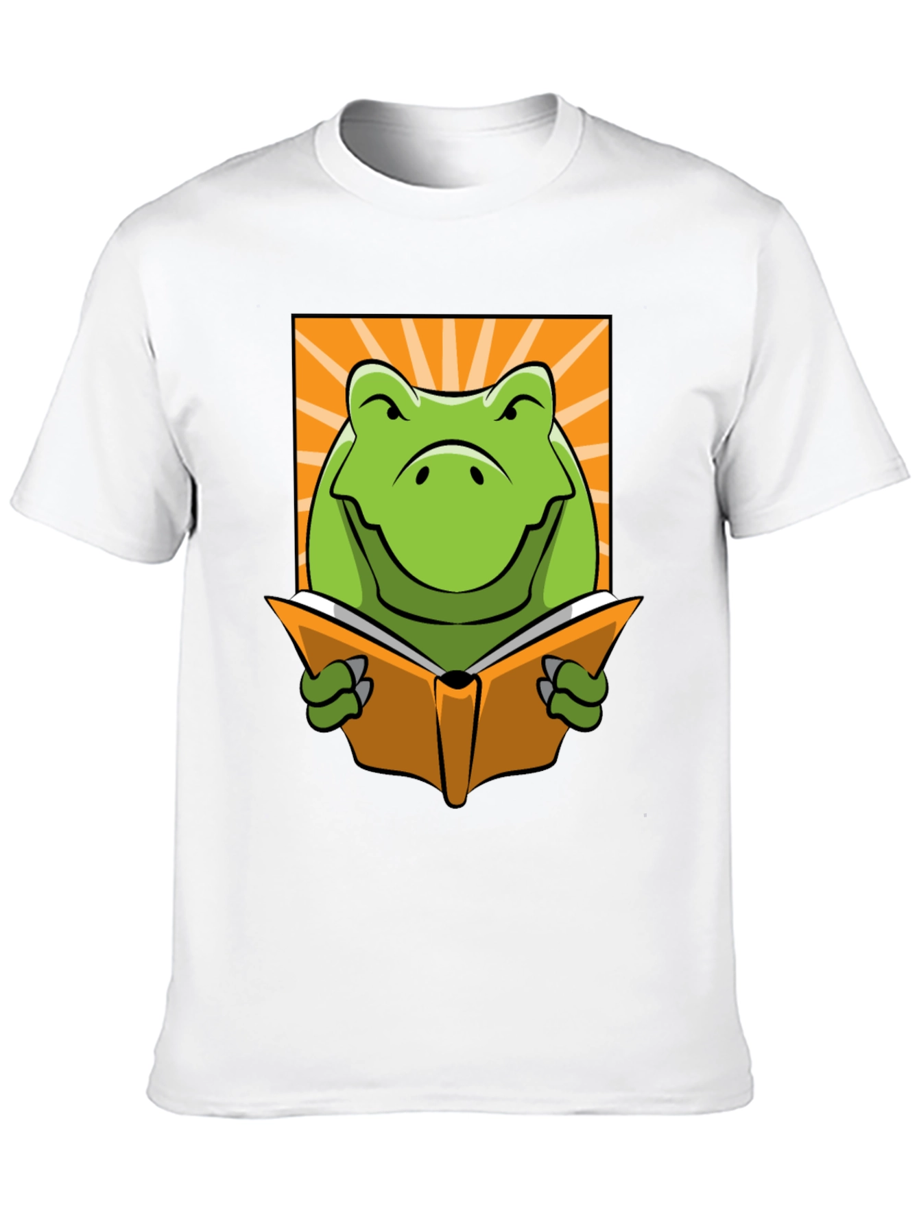 Frog Reading Book Graphic T-Shirt