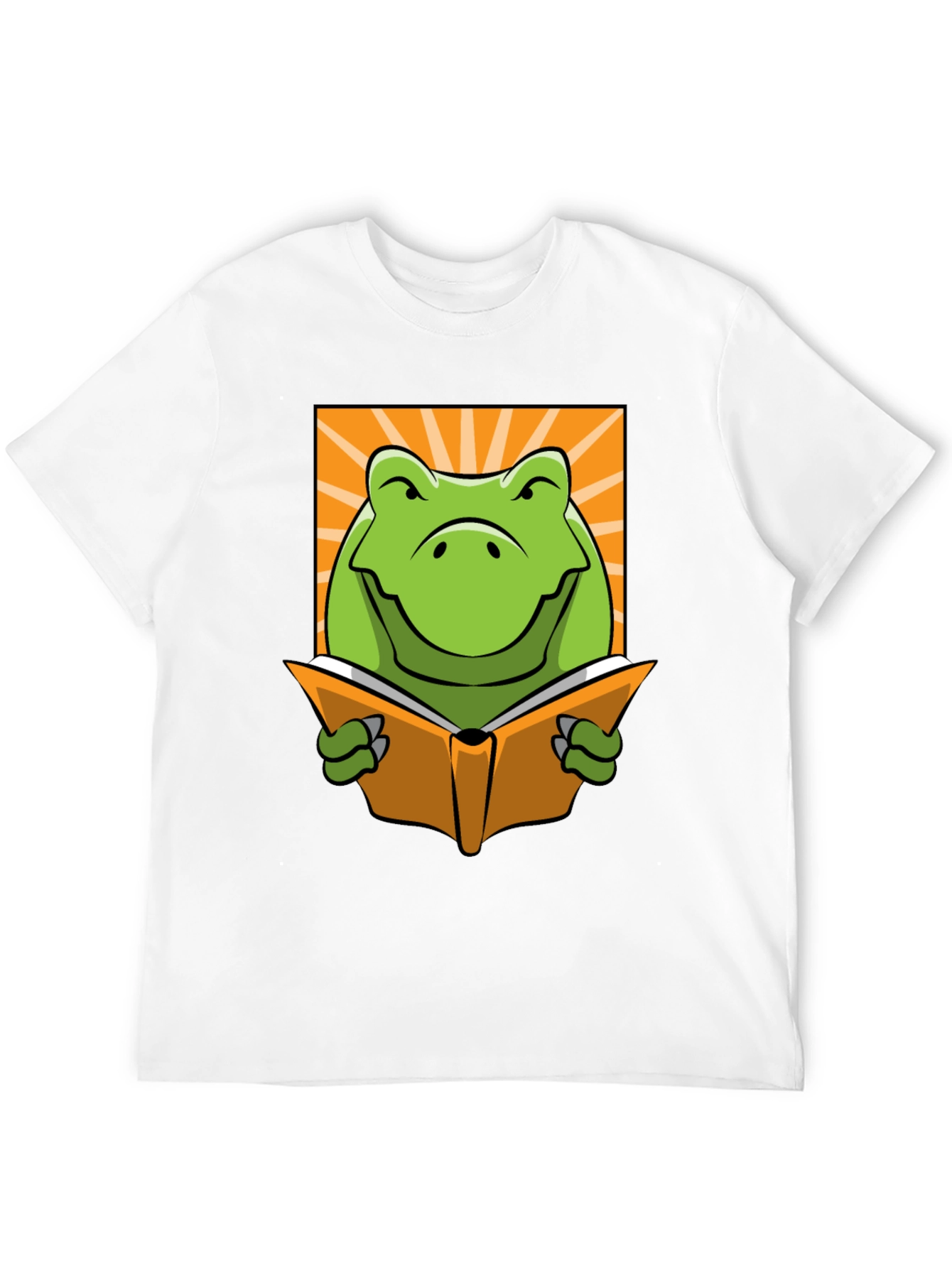 Frog Reading Book Graphic T-Shirt