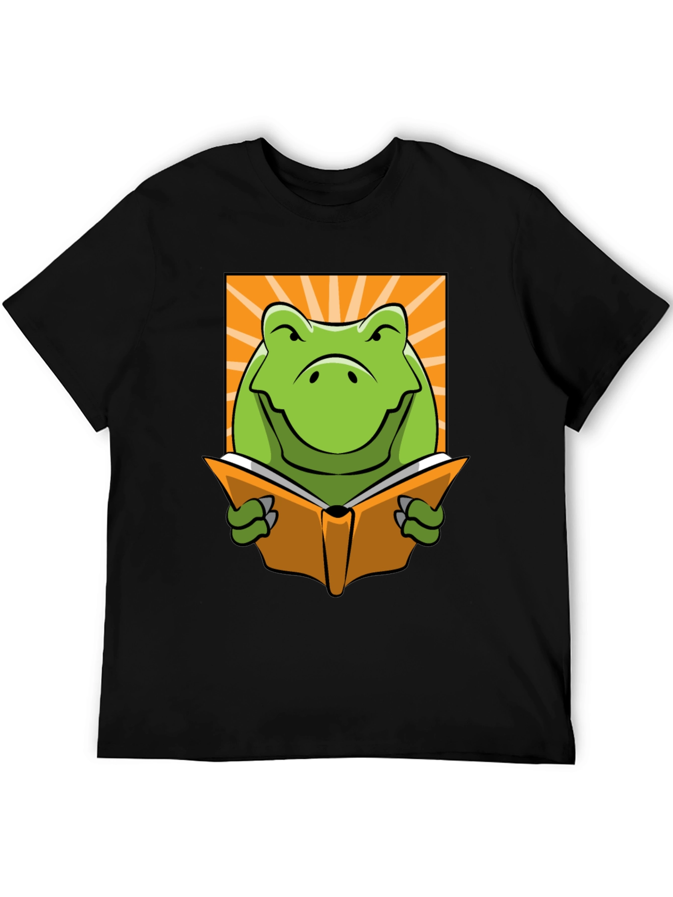 Frog Reading Book Graphic T-Shirt