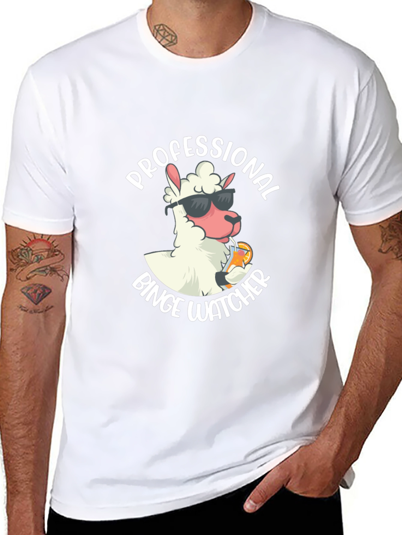 Professional Binge Watcher Llama T-Shirt