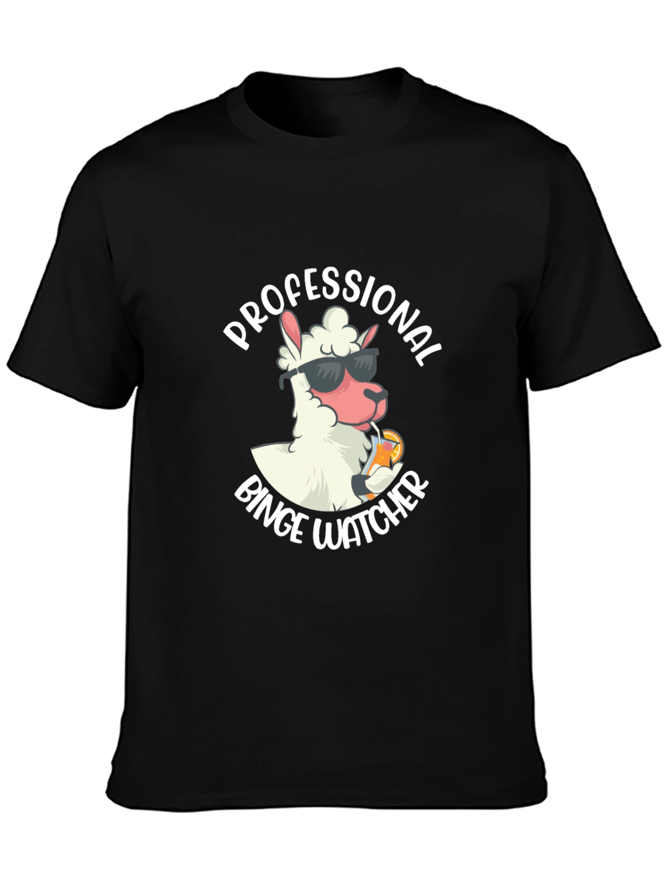 Professional Binge Watcher Llama T-Shirt