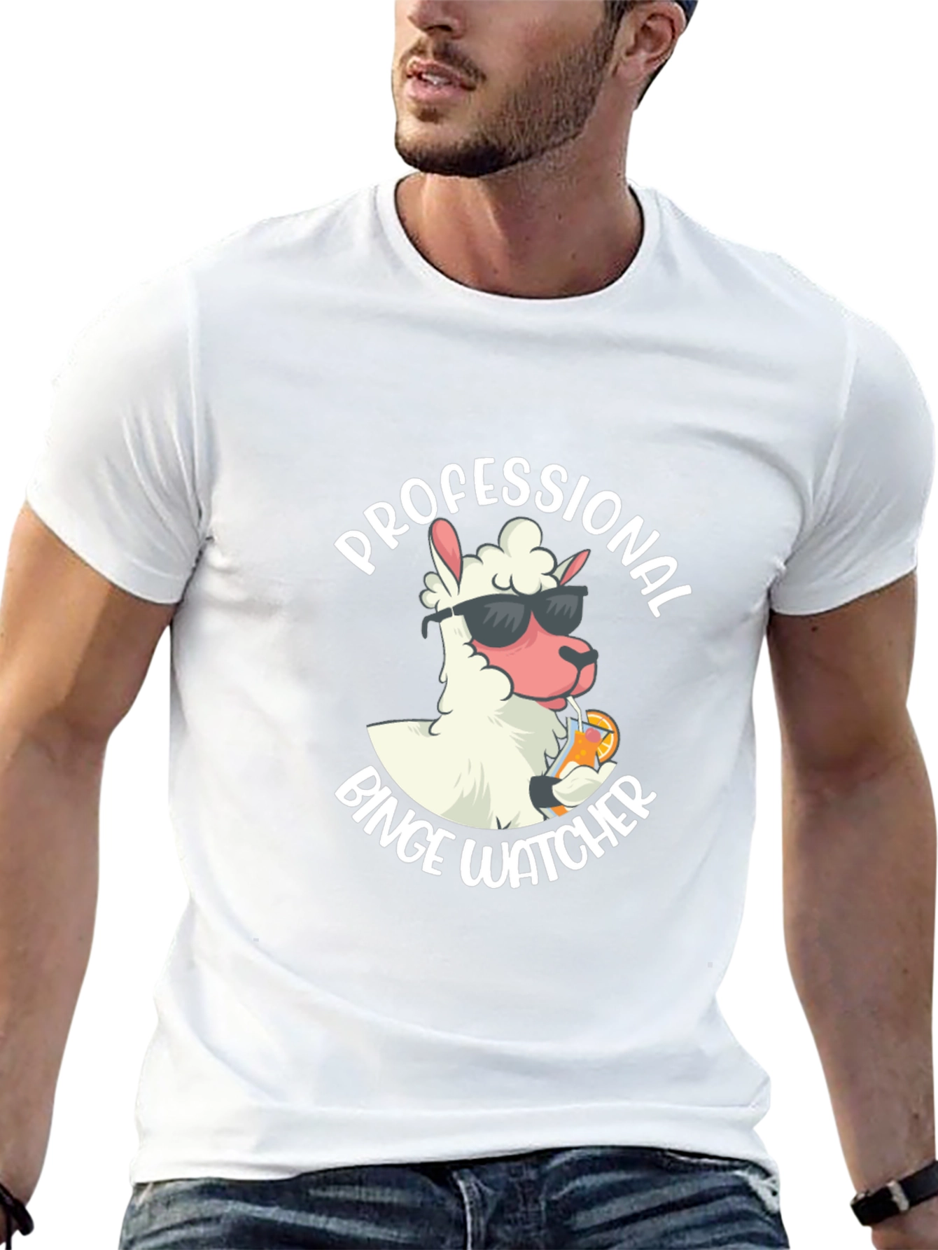 Professional Binge Watcher Llama T-Shirt