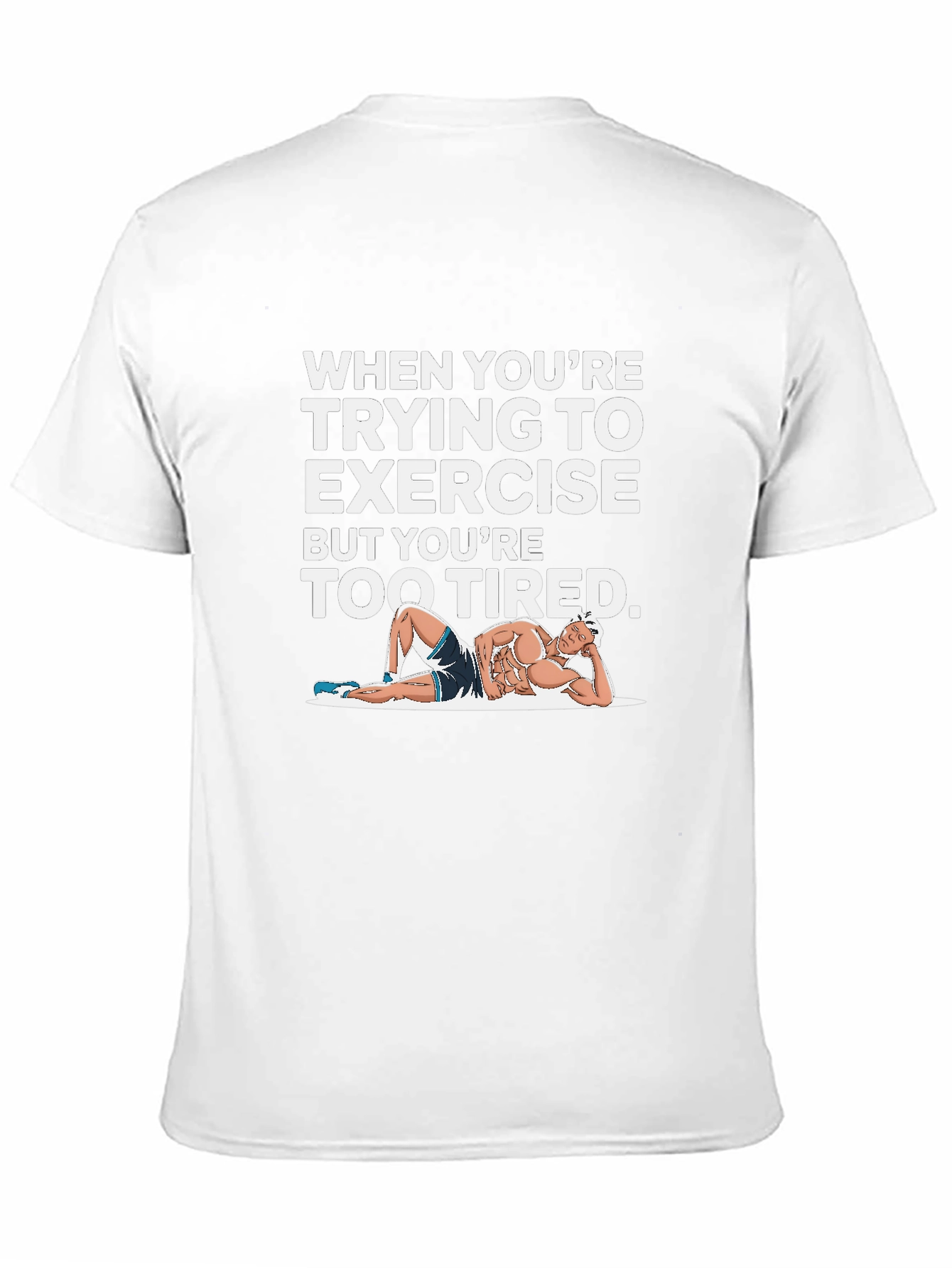 Funny Exercise Tired Black T-Shirt