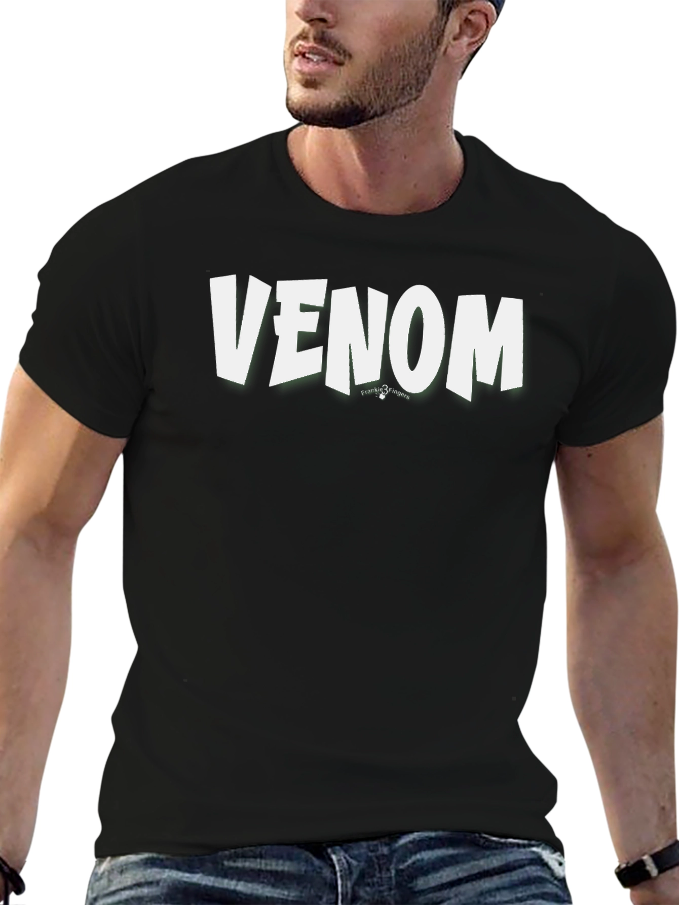 Venom Graphic Tee - Black Cotton T-Shirt