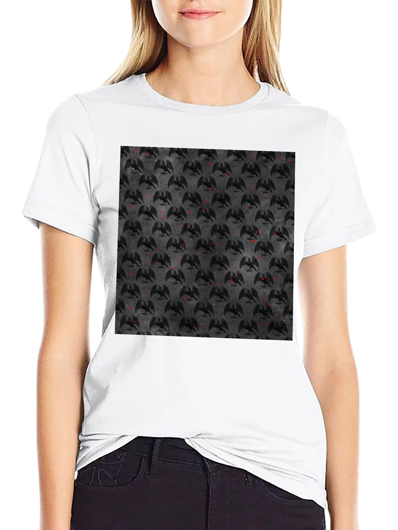 Black Graphic Tee - Gothic Dragon Design