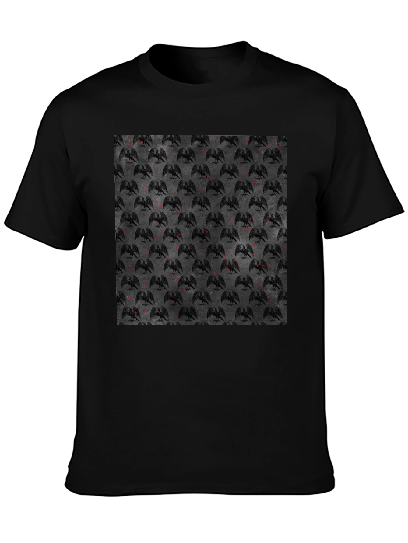 Black Graphic Tee - Gothic Dragon Design