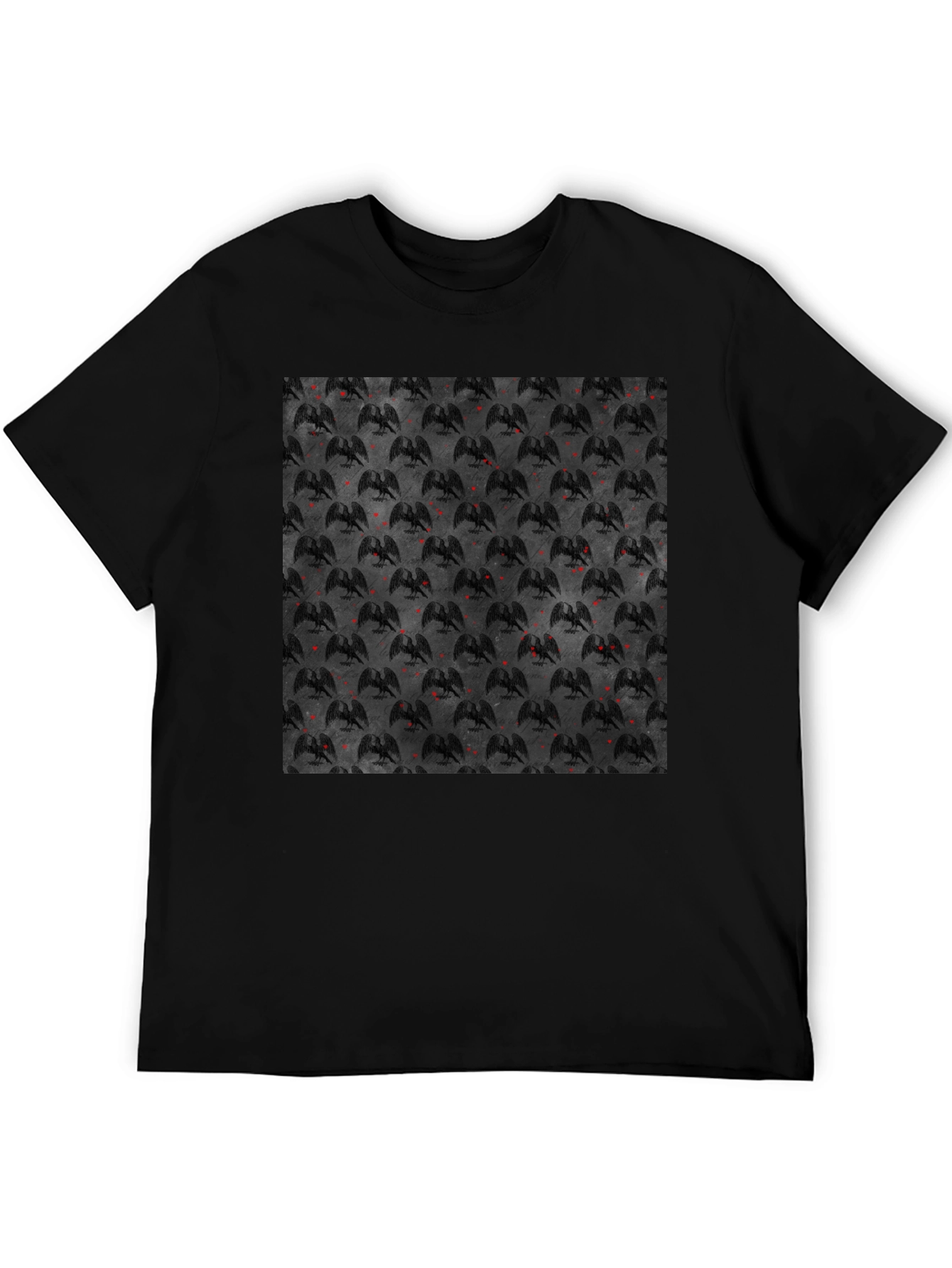 Black Graphic Tee - Gothic Dragon Design