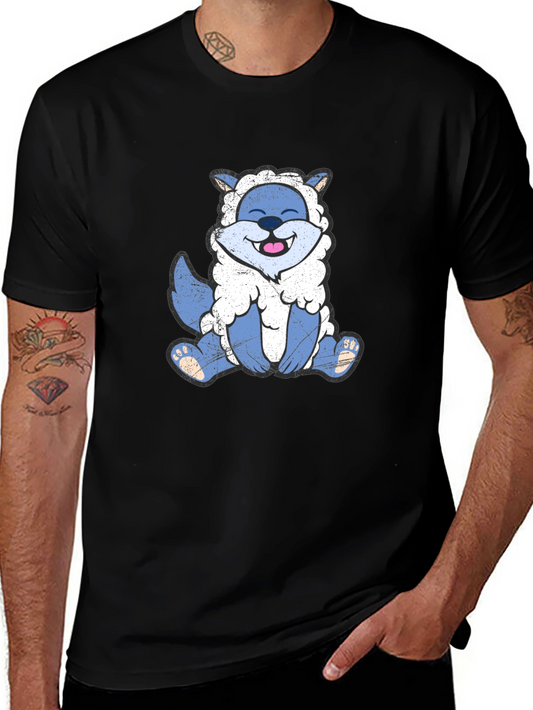 Funny Wolf in Sheeps Clothing Black T-Shirt