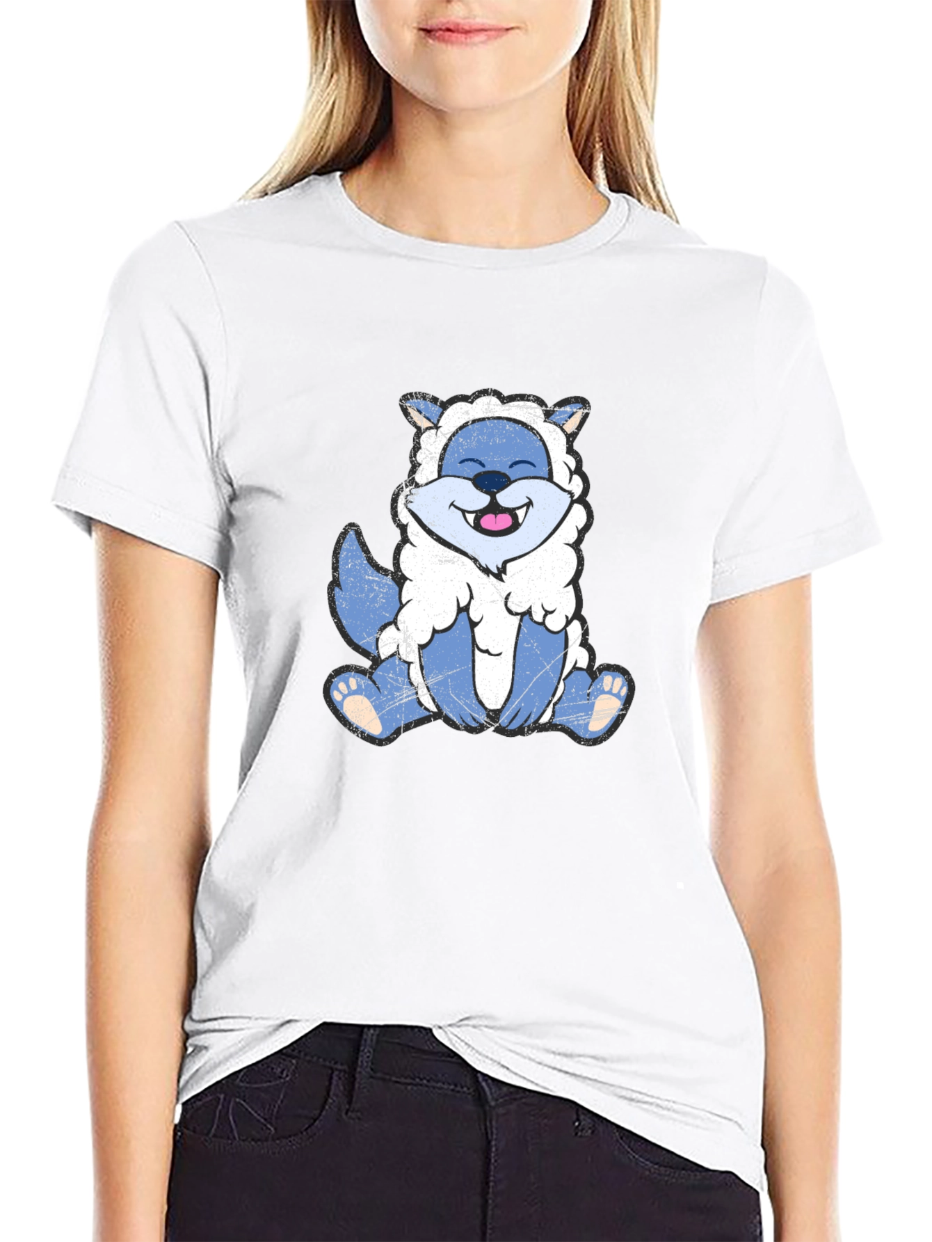 Funny Wolf in Sheeps Clothing Black T-Shirt