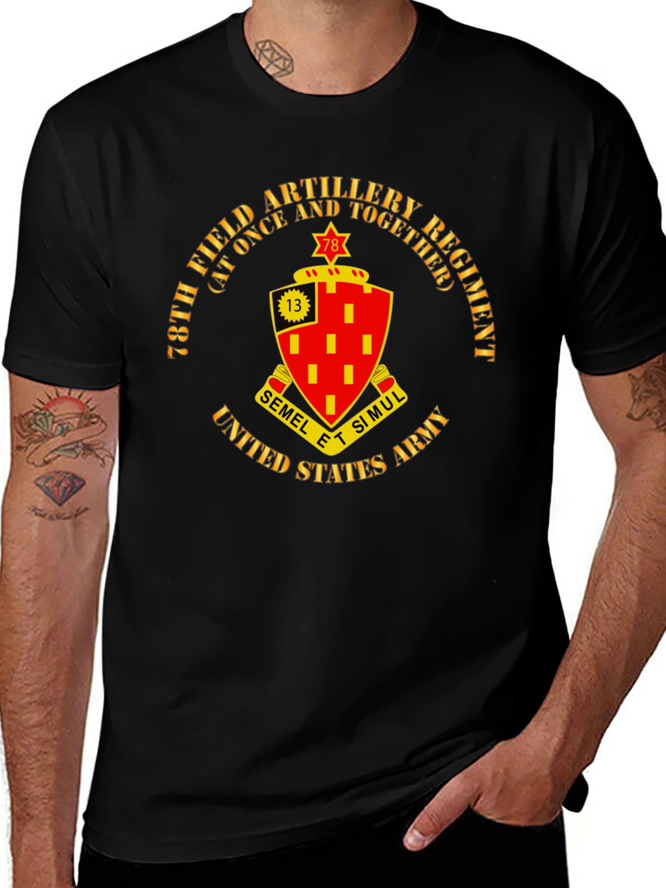 78th Field Artillery Regiment Black T-Shirt