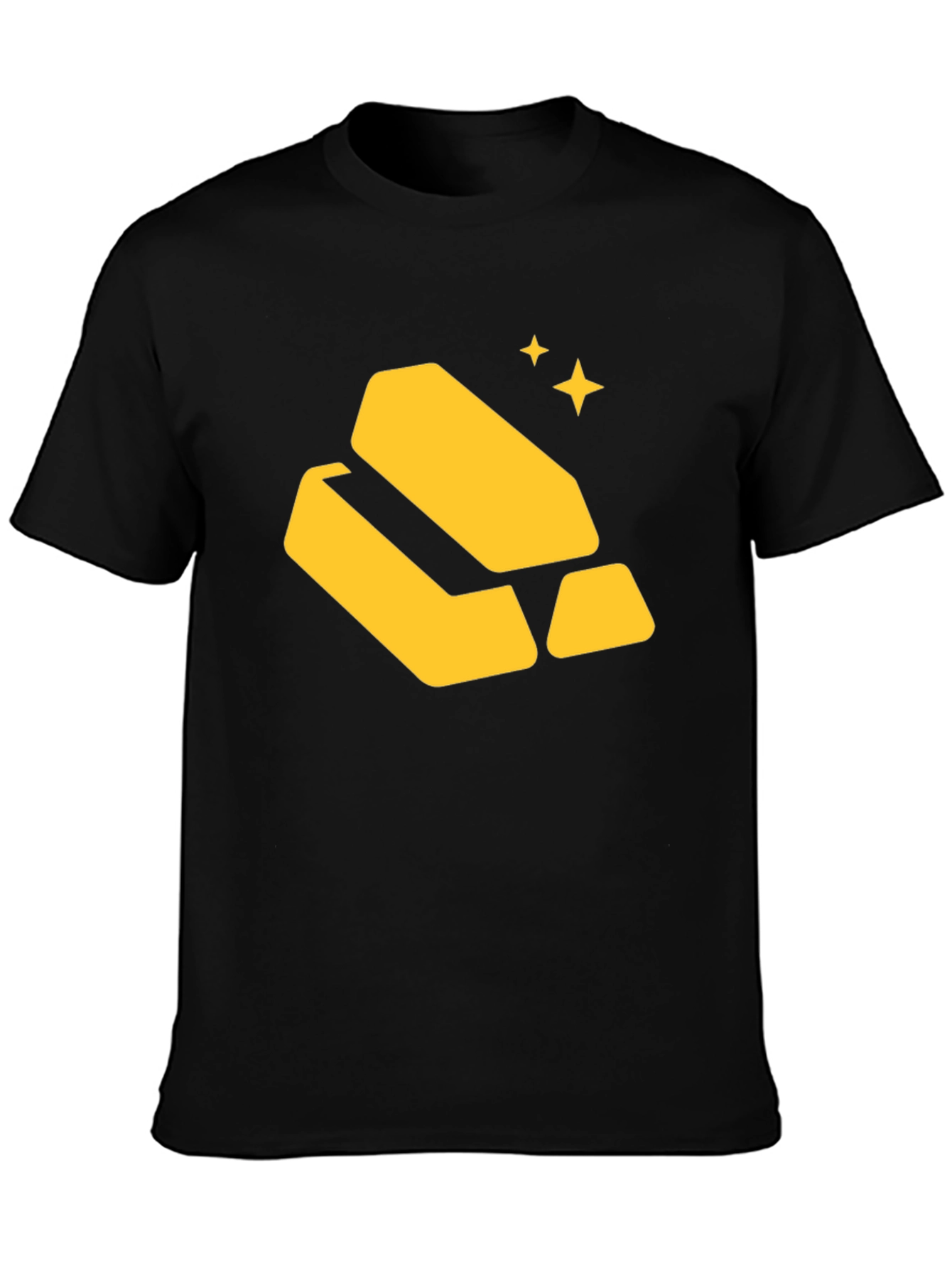 Gold Bars Graphic Tee - Black