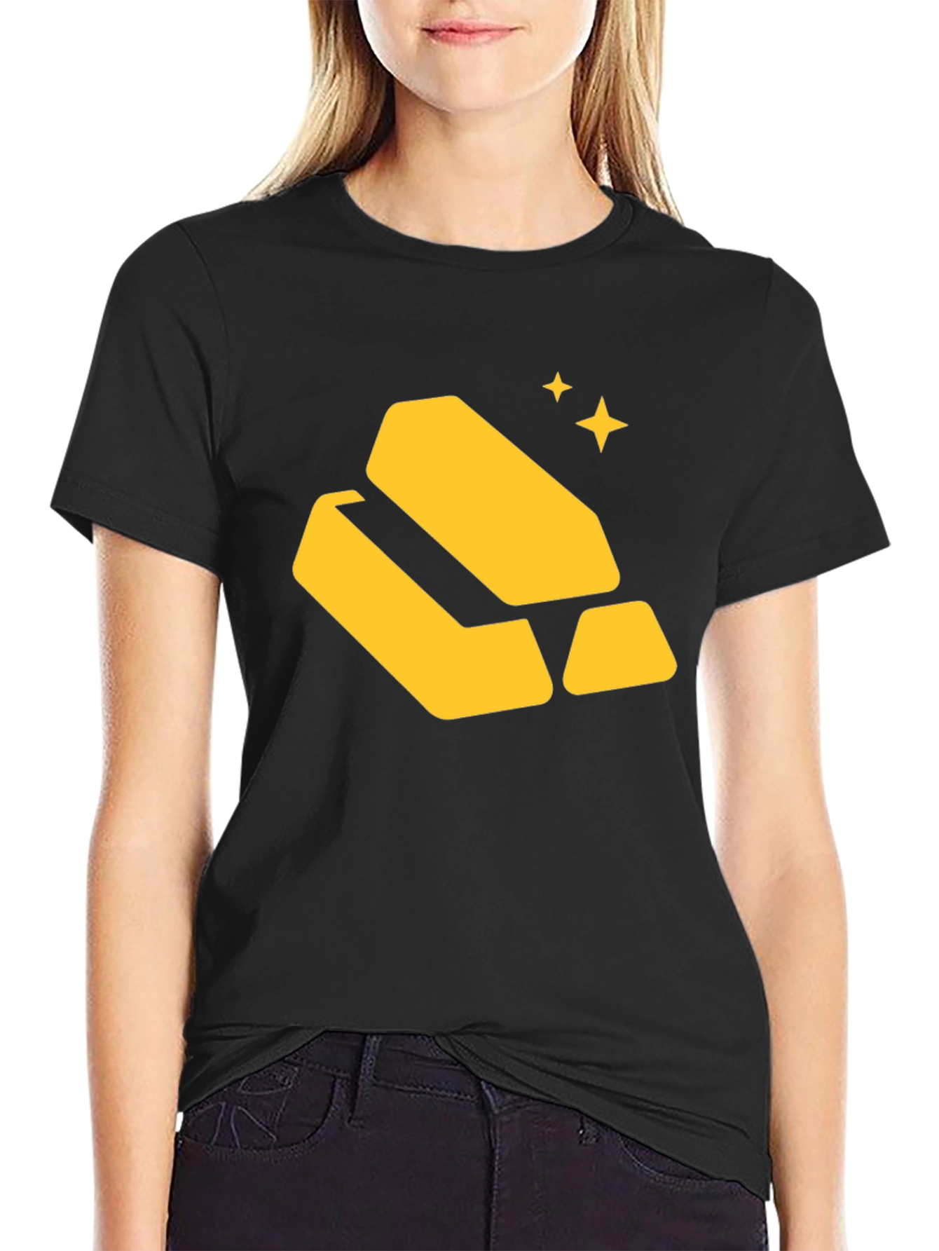 Gold Bars Graphic Tee - Black