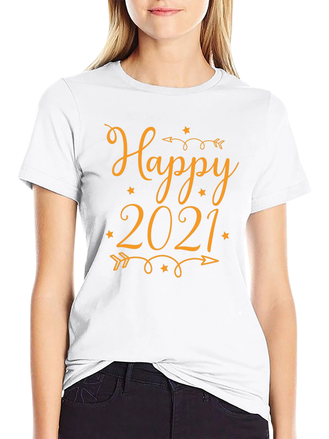 Happy 2021 Graphic T-Shirt - Black