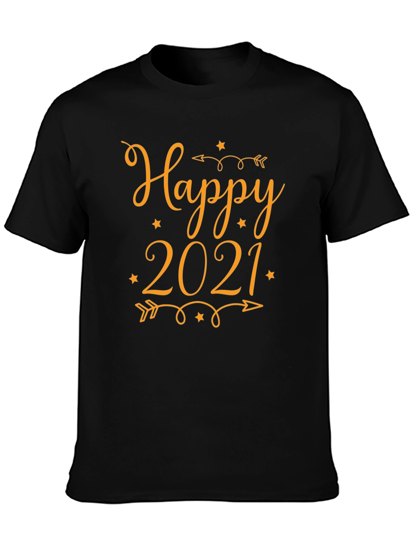 Happy 2021 Graphic T-Shirt - Black