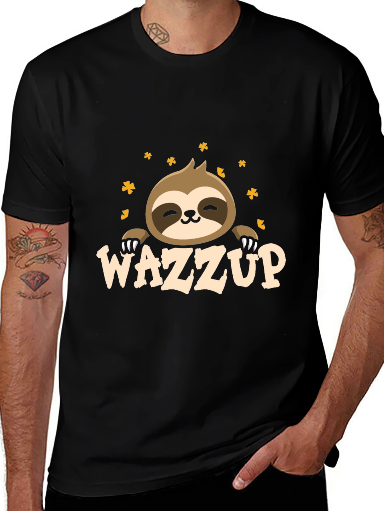 Wazzup Sloth Graphic T-Shirt