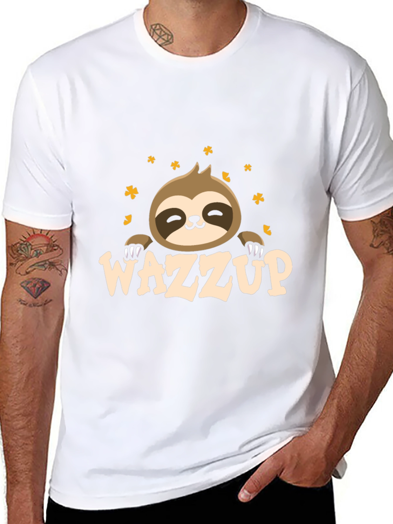 Wazzup Sloth Graphic T-Shirt