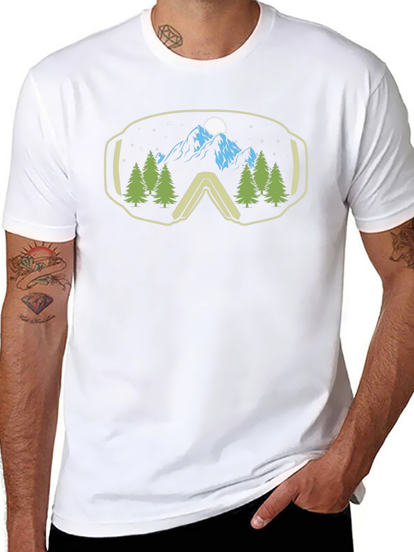 Mountain View Ski Goggles Graphic Tee