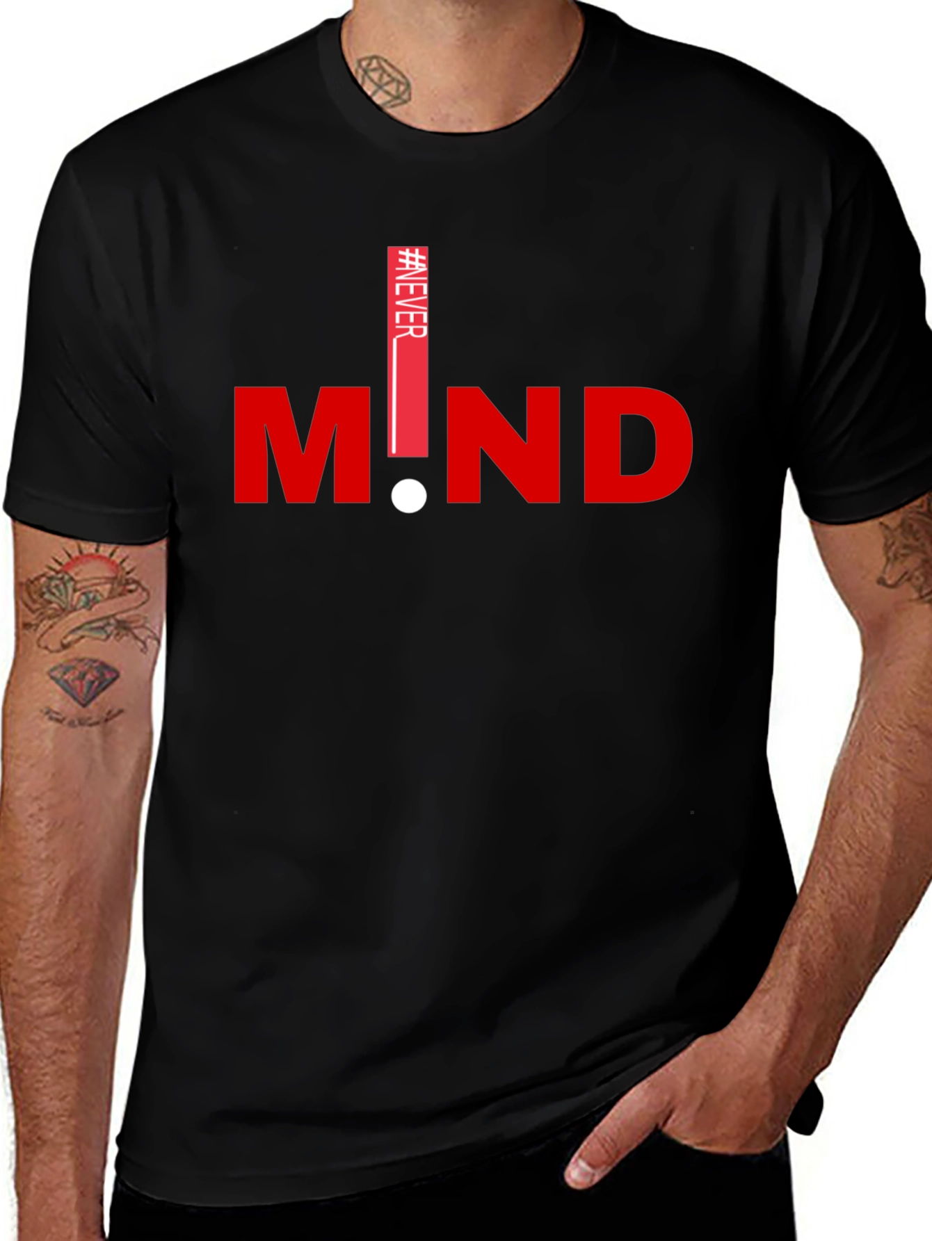 Never Mind Graphic T-Shirt - Stylish Casual Tee