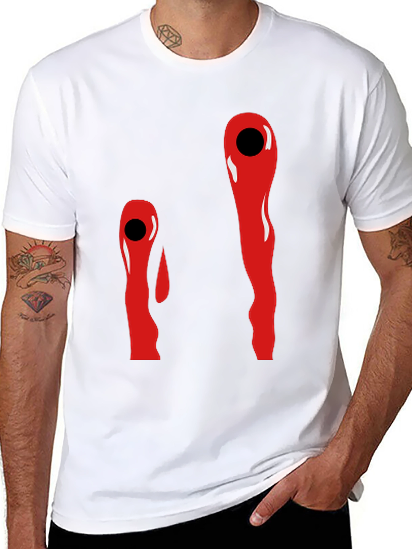 Bloody Eye Graphic Tee - Halloween Costume T-Shirt