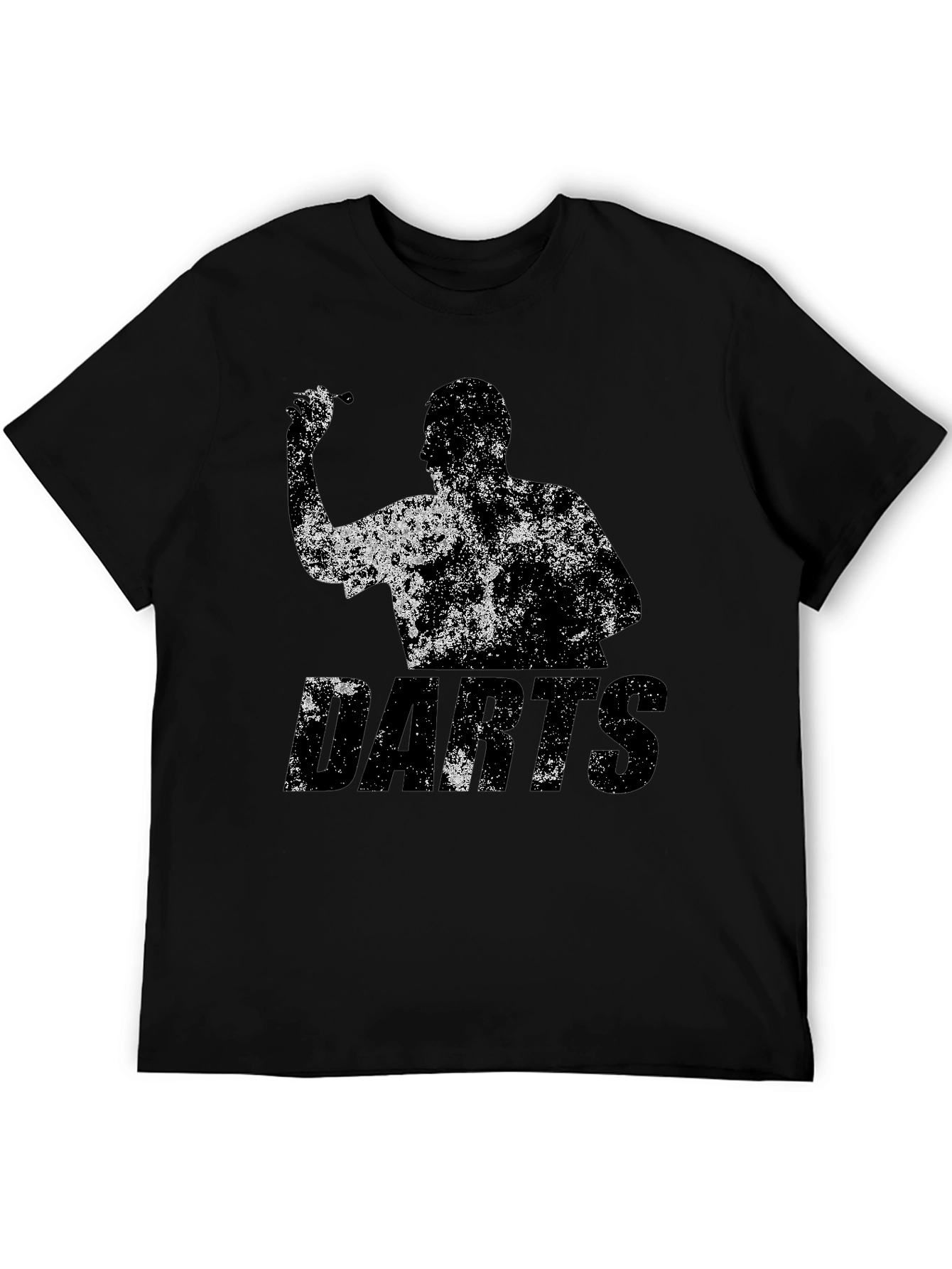 Darts Player Graphic T-Shirt - Black Cotton Tee