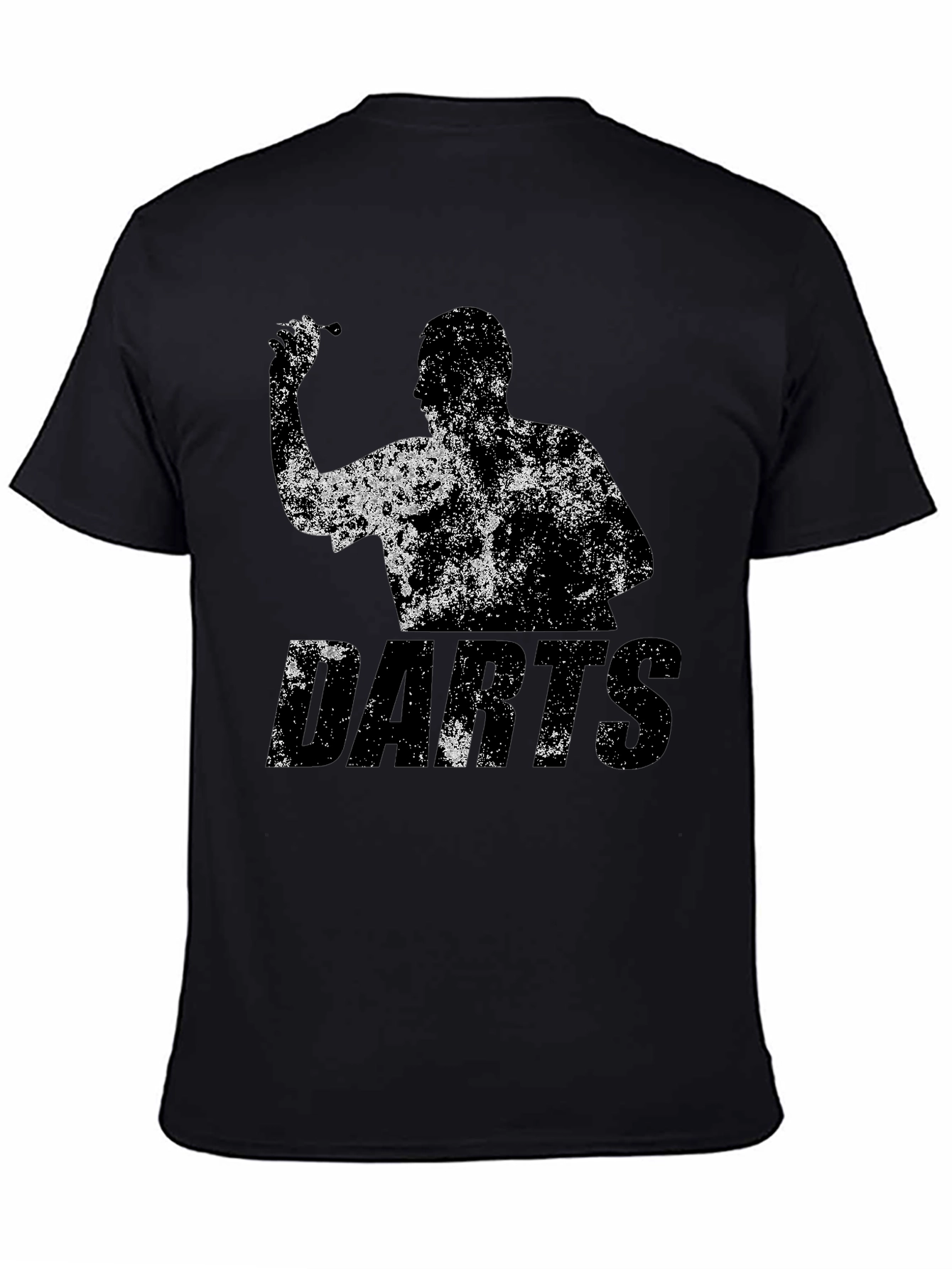 Darts Player Graphic T-Shirt - Black Cotton Tee