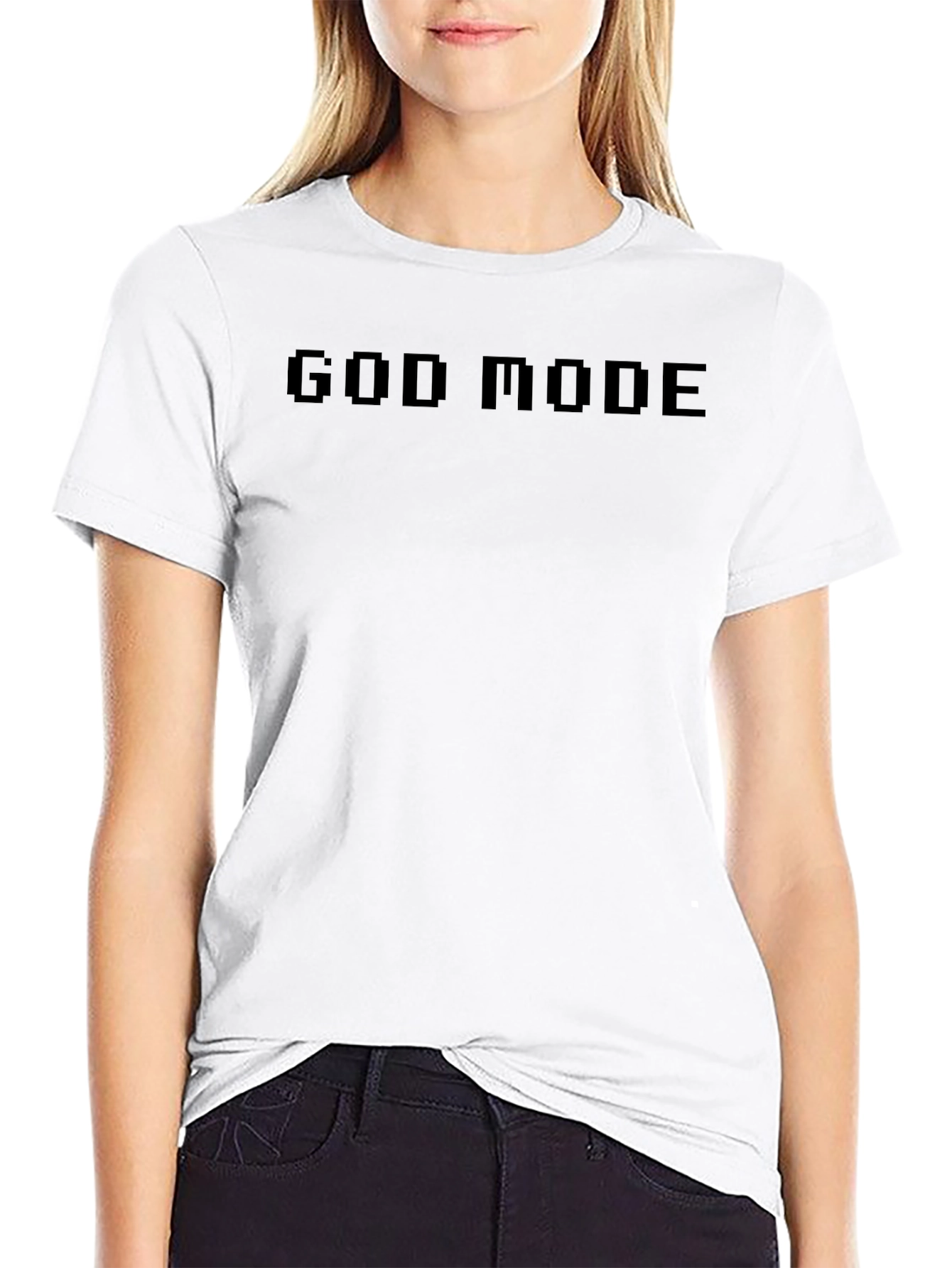 God Mode Pixel Graphic Tee - Gamer T-Shirt