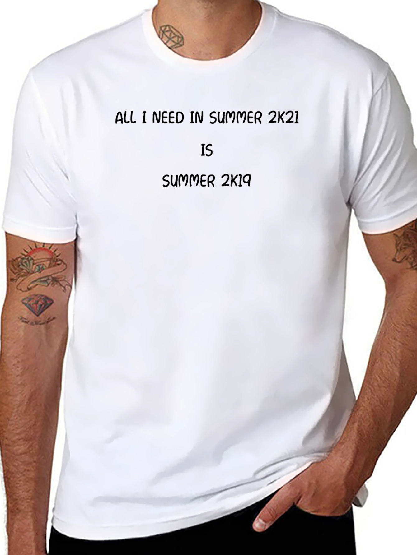 Summer Nostalgia T-Shirt - Mens Black Graphic Tee