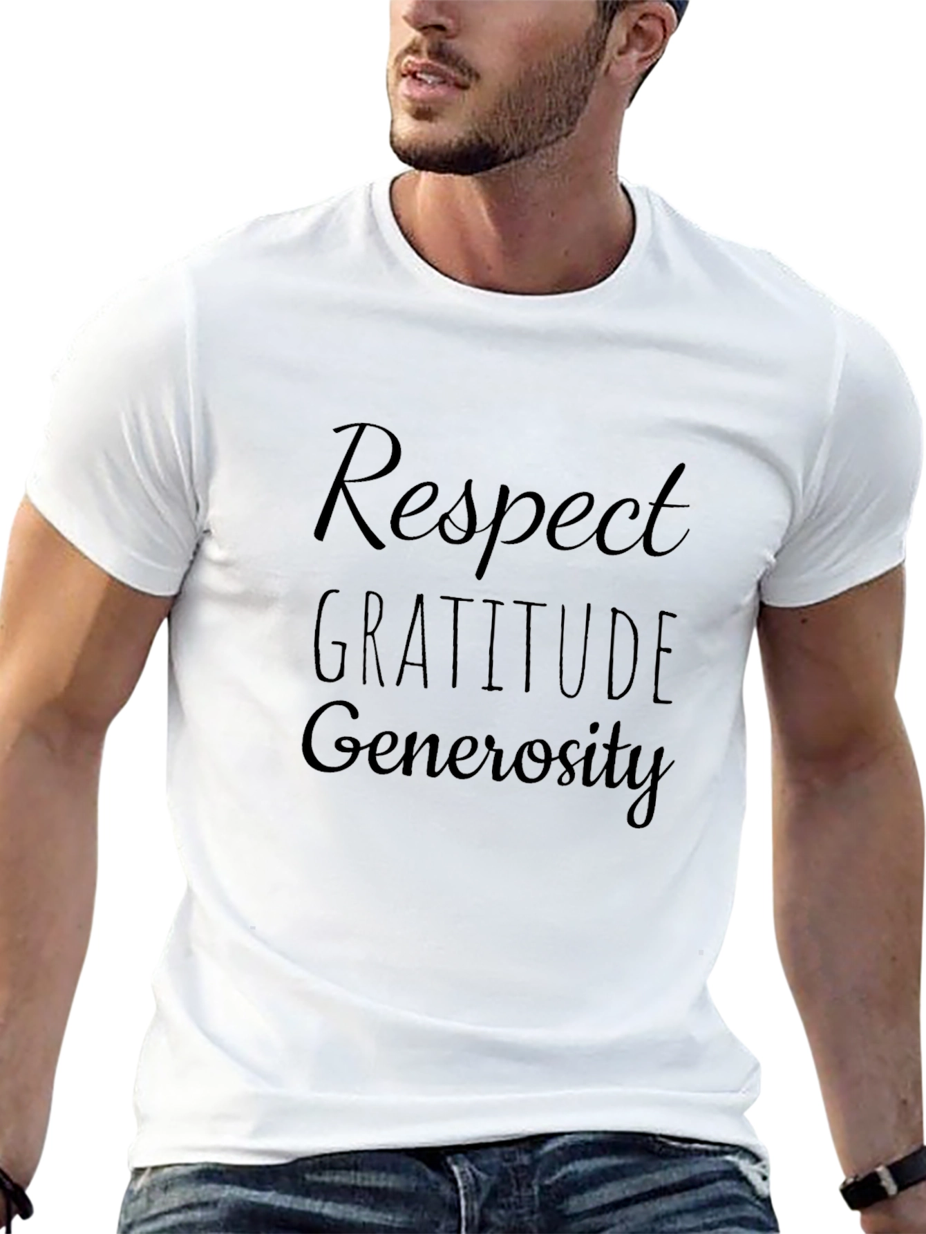 Respect Gratitude Generosity Black T-Shirt
