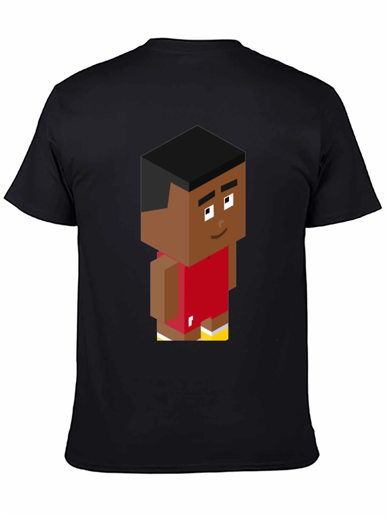 Pixel Basketball Player Graphic Tee - Black