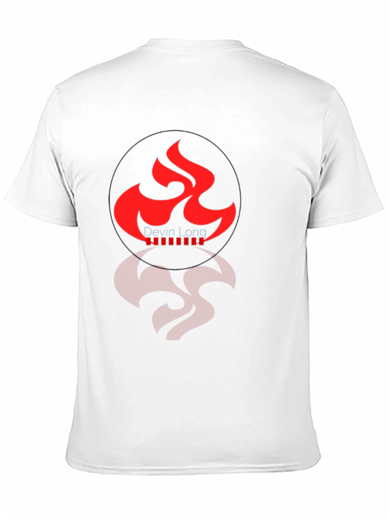 Black Graphic Tee with Red Flame Design