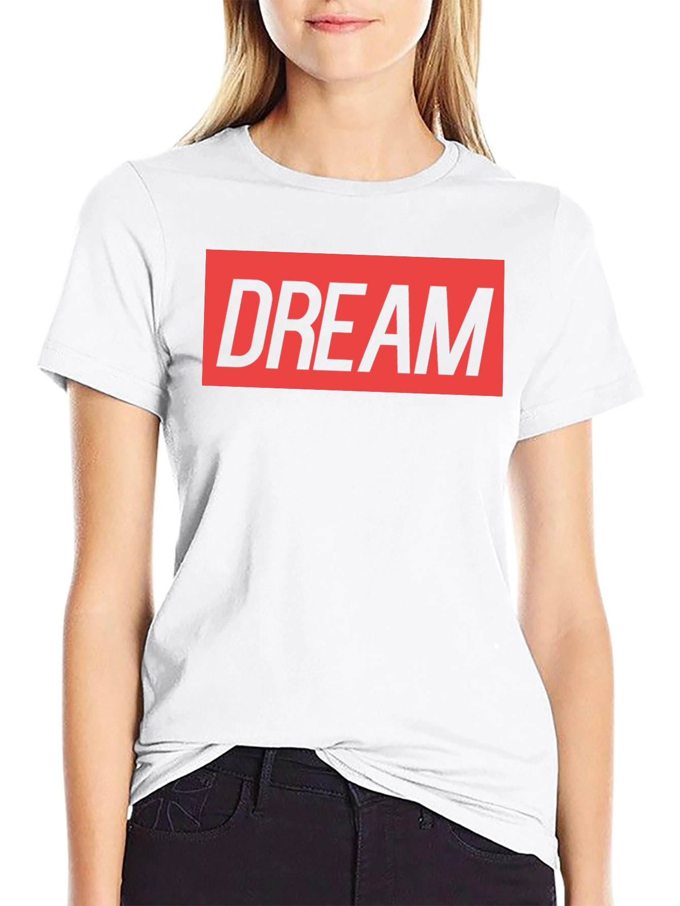 DREAM Graphic Print Crew Neck T-Shirt