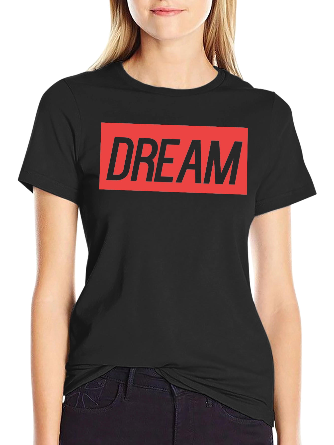 DREAM Graphic Print Crew Neck T-Shirt