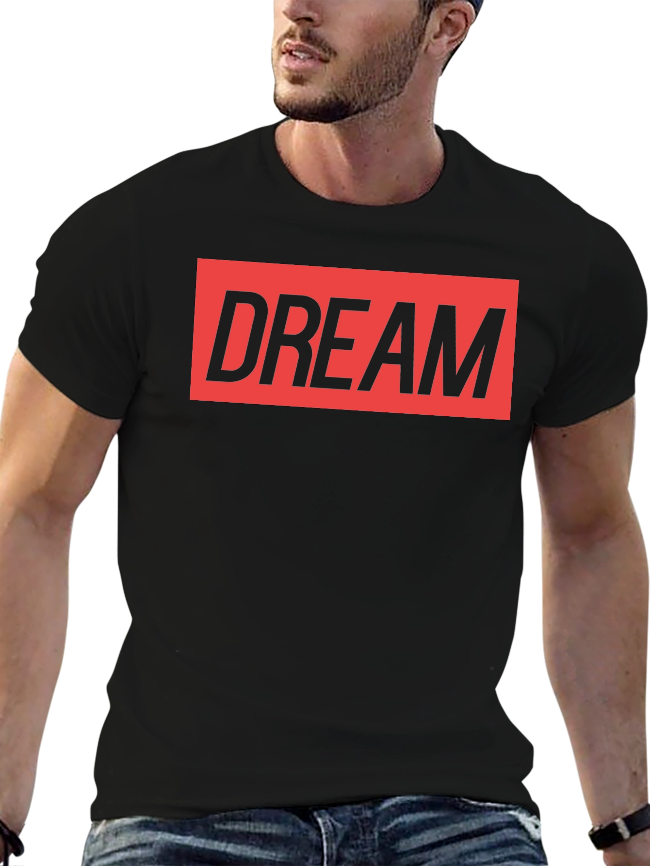 DREAM Graphic Print Crew Neck T-Shirt