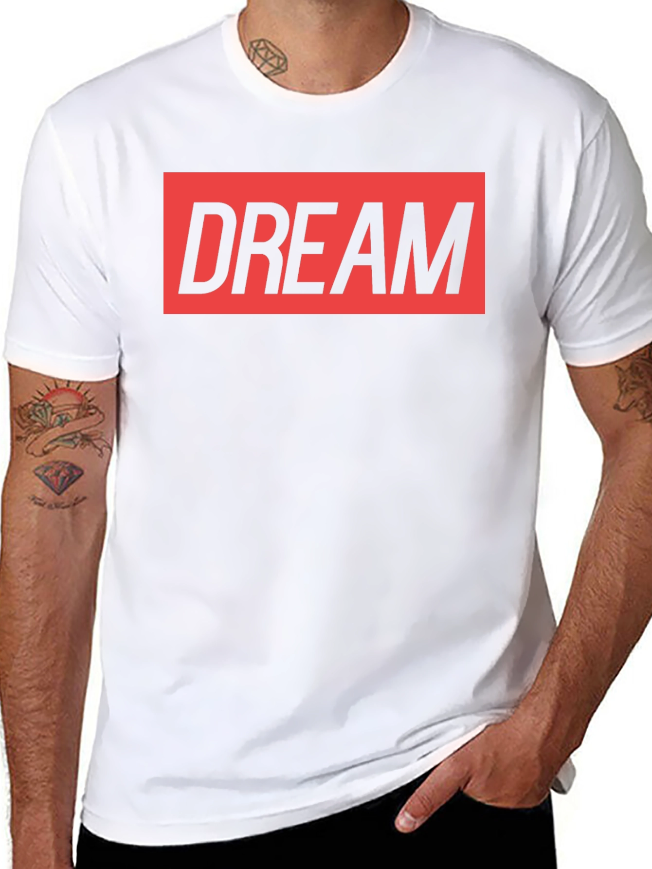 DREAM Graphic Print Crew Neck T-Shirt