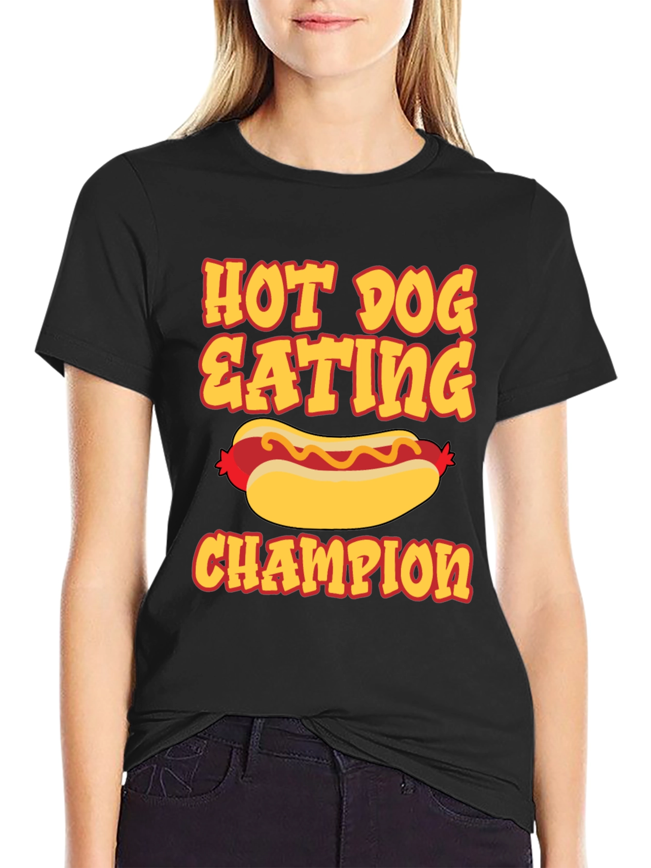 Hot Dog Eating Champion Graphic Tee