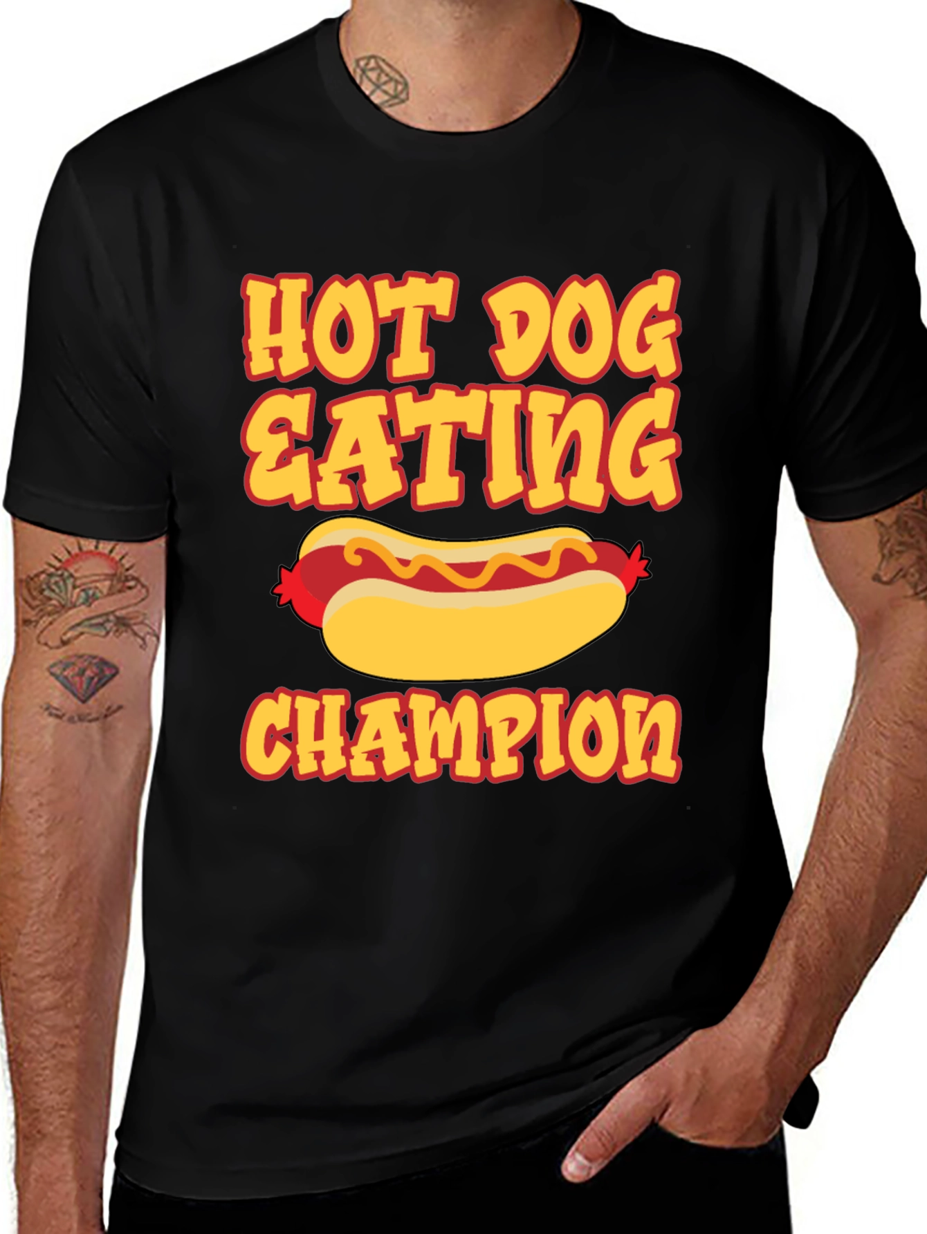 Hot Dog Eating Champion Graphic Tee