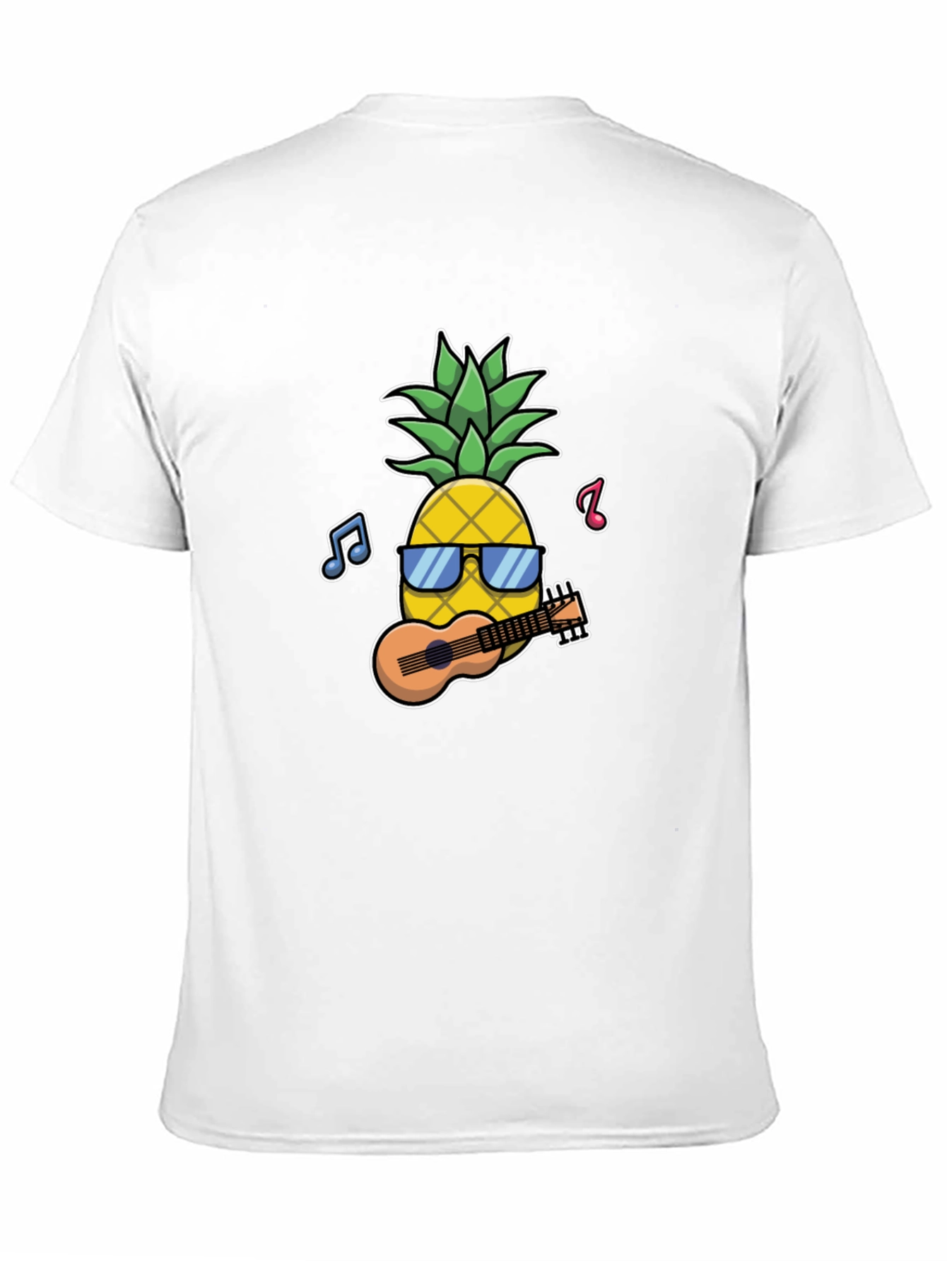 Pineapple Ukulele Black Graphic T-Shirt