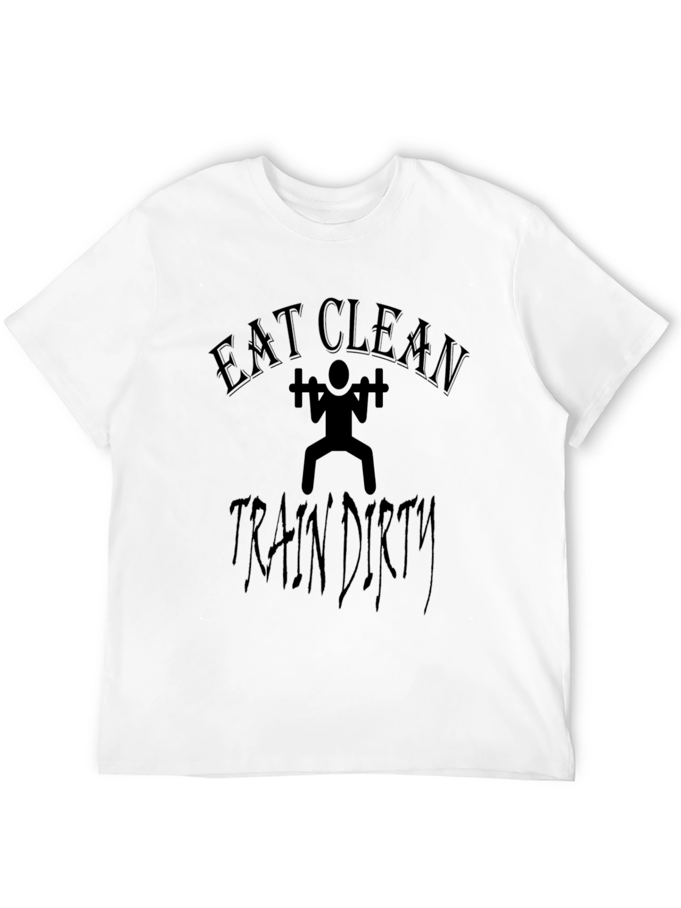 Eat Clean Train Dirty Graphic Tee - Black