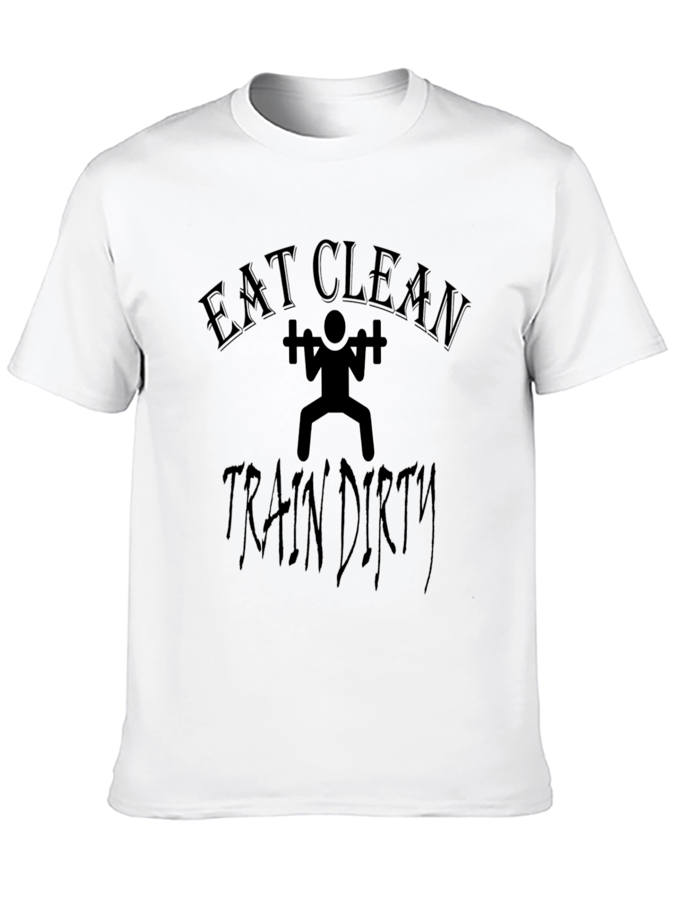 Eat Clean Train Dirty Graphic Tee - Black