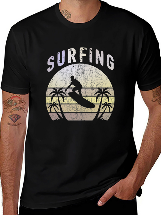 Surfing Graphic T-Shirt: Retro Style