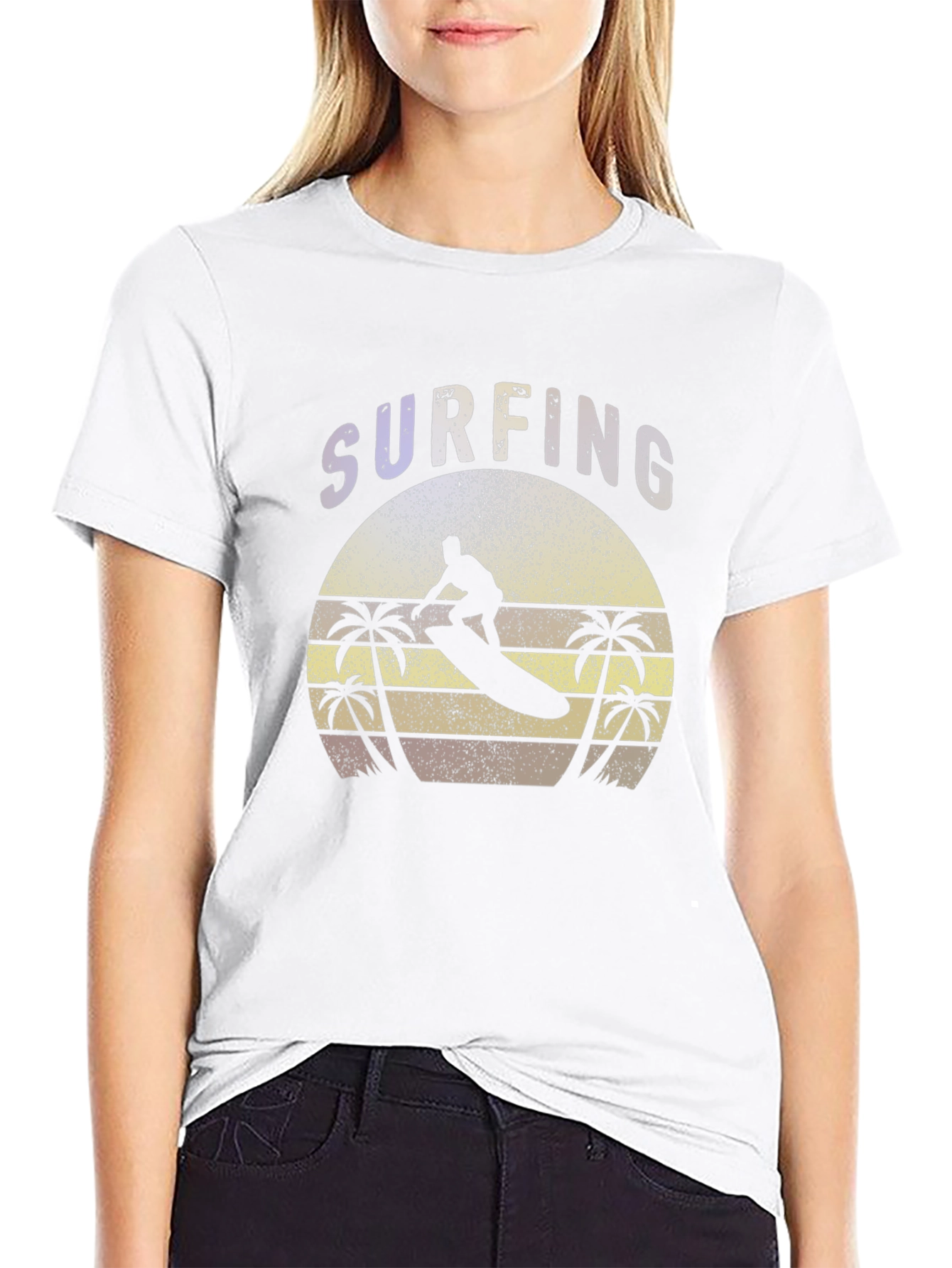 Surfing Graphic T-Shirt: Retro Style