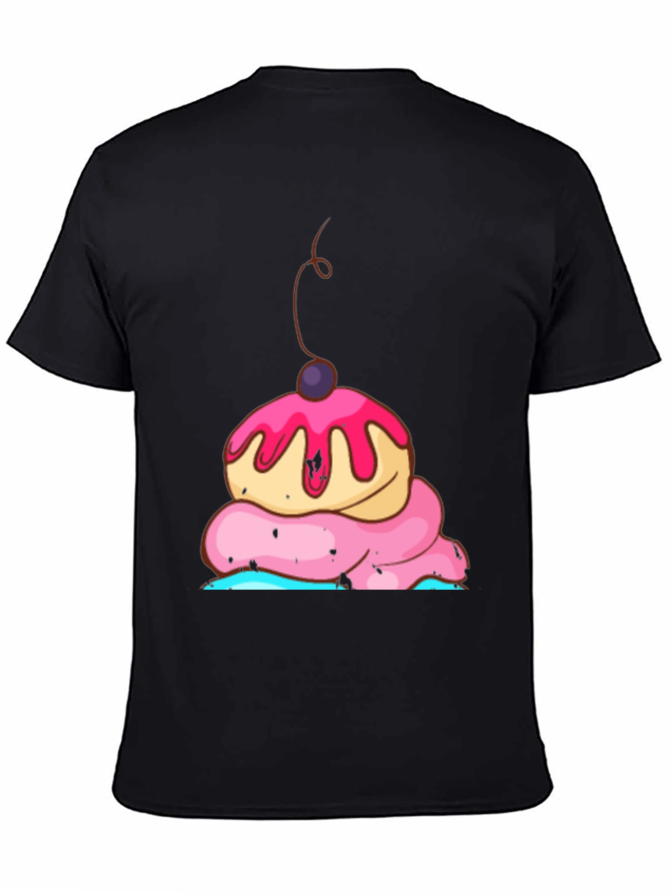 Cupcake Graphic Black T-Shirt