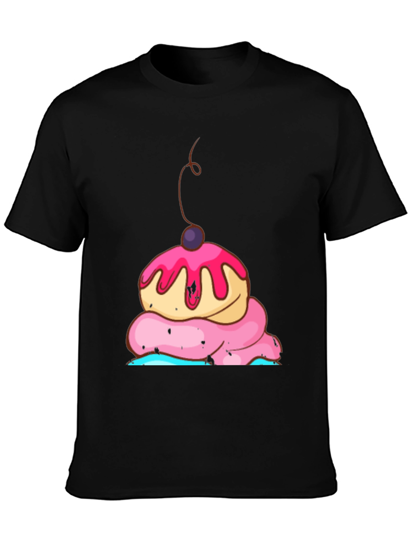 Cupcake Graphic Black T-Shirt
