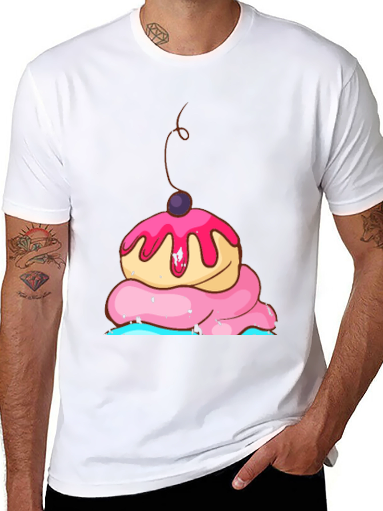 Cupcake Graphic Black T-Shirt