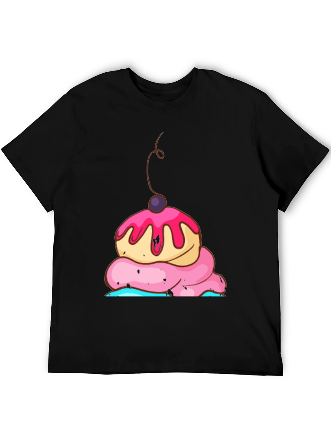 Cupcake Graphic Black T-Shirt