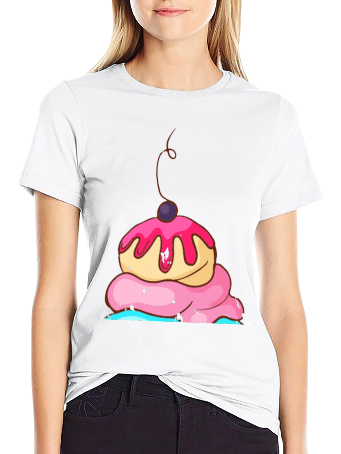 Cupcake Graphic Black T-Shirt