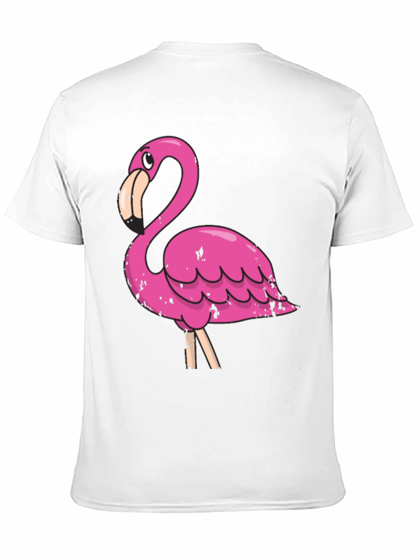 Flamingo Graphic Print Black T-Shirt