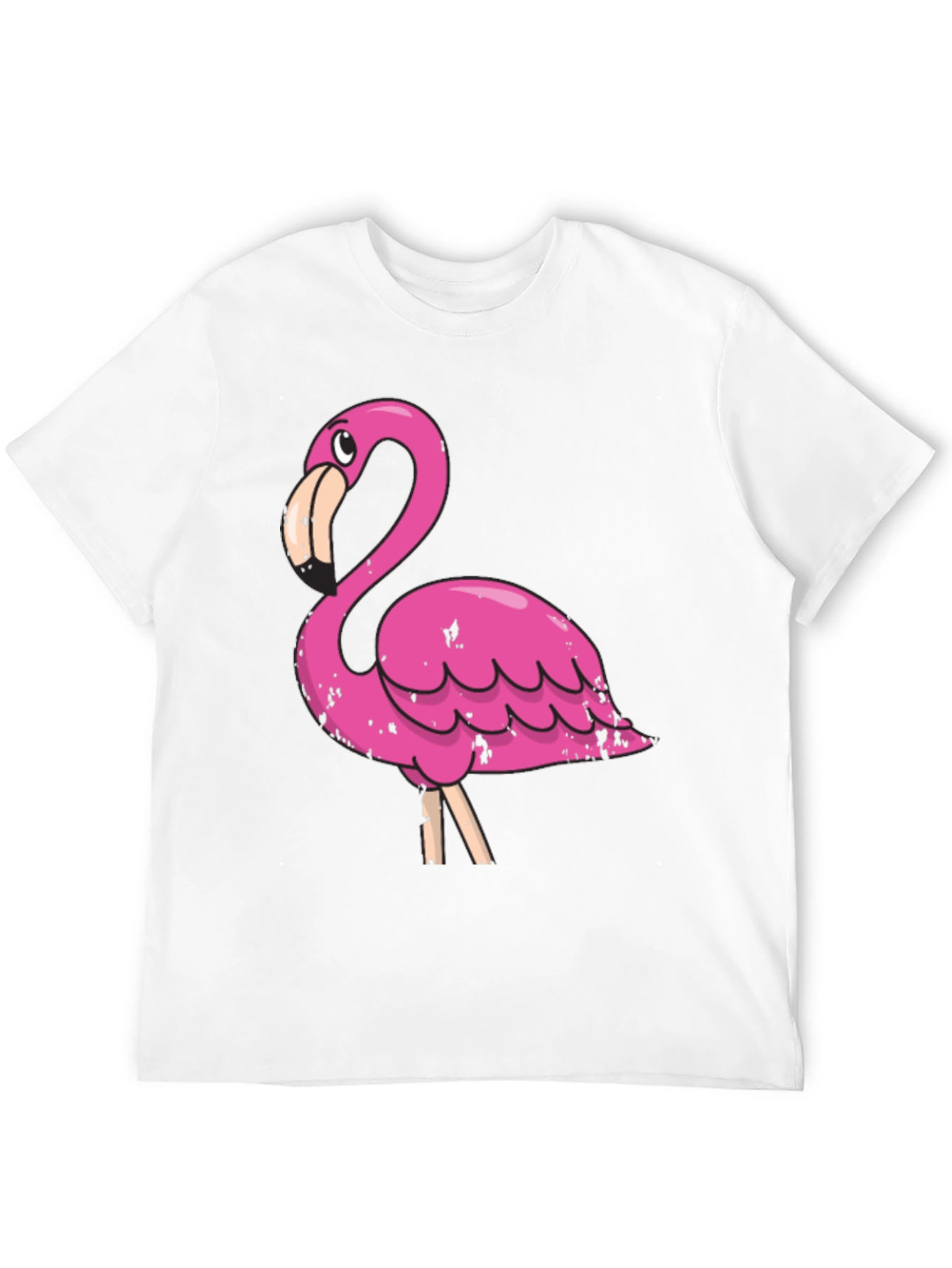Flamingo Graphic Print Black T-Shirt