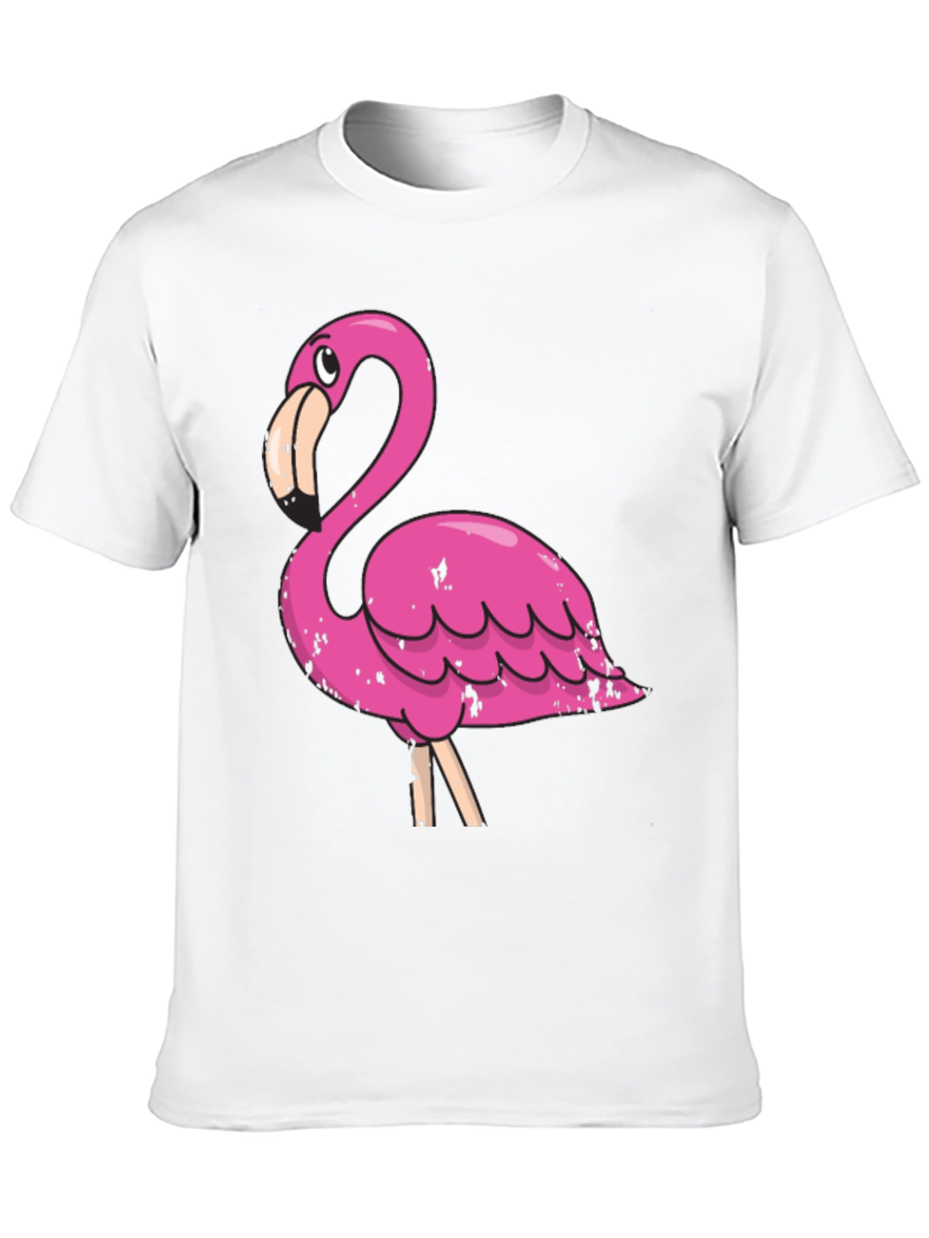 Flamingo Graphic Print Black T-Shirt