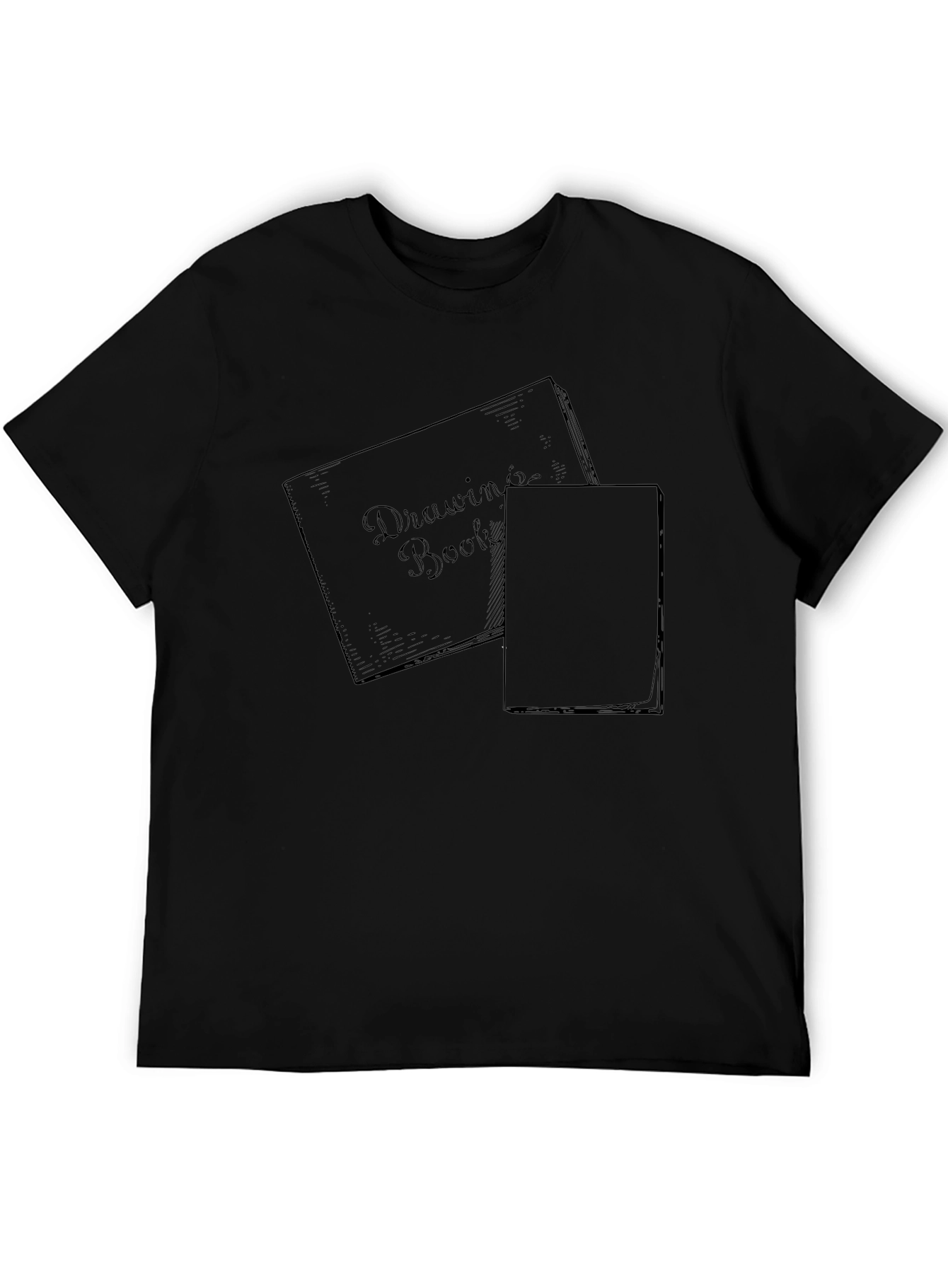 Black Drawing Book Graphic Tee